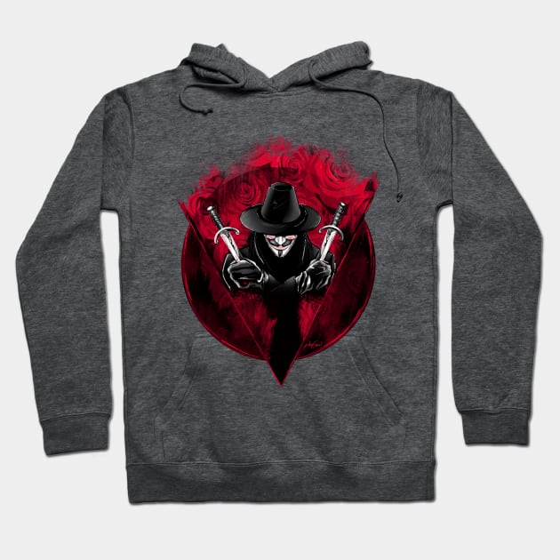 V for Vendetta Hoodie by NihatGokcenArt